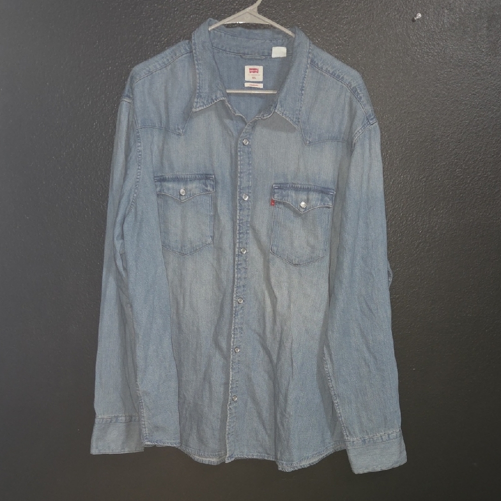 Levi's Blue Casual Button Down Shirt Relaxed Fit